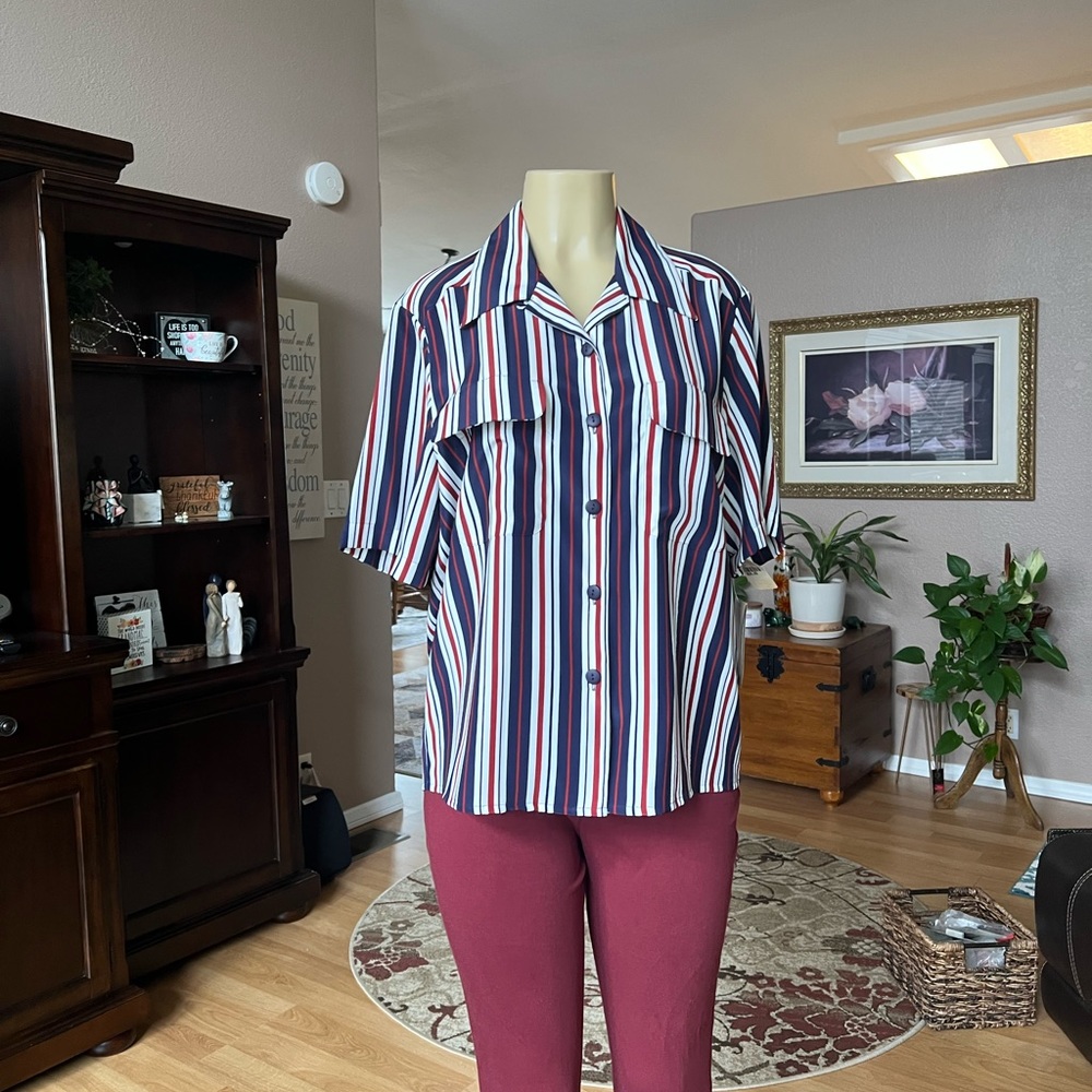 Notations Multicolor Striped Blouse - image 6